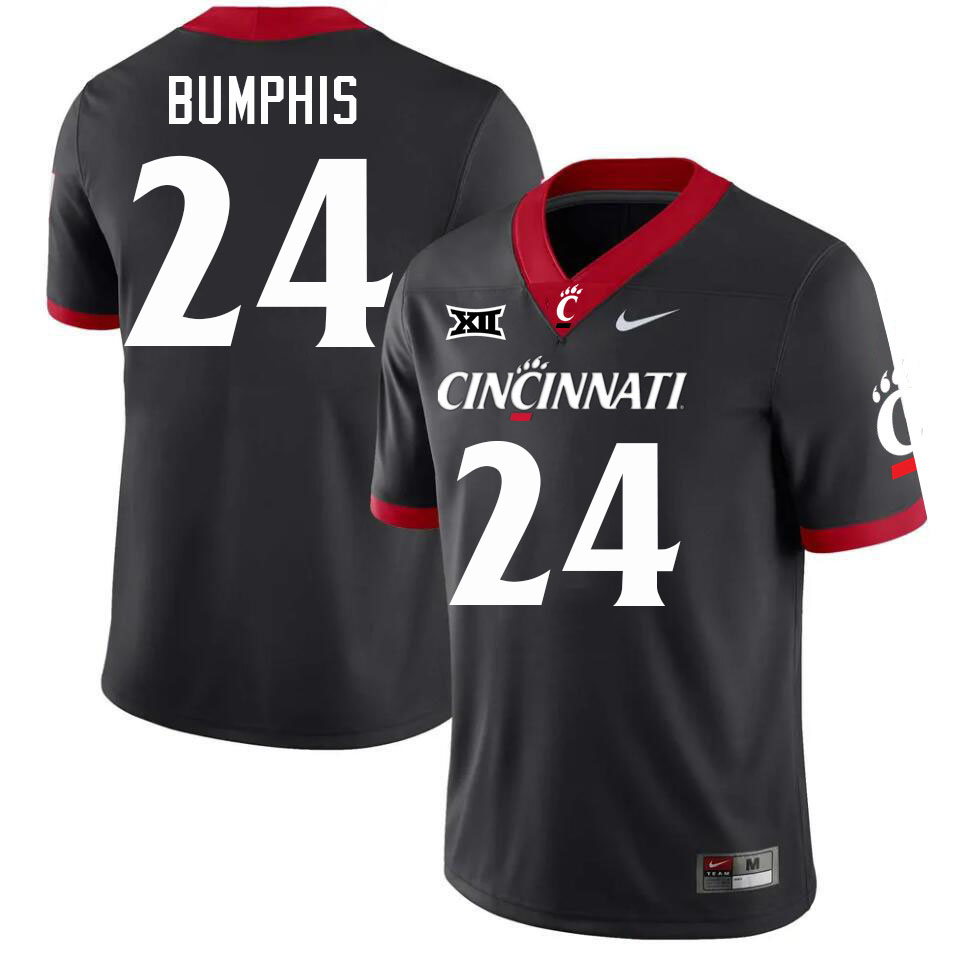 Cincinnati Bearcats #24 Todd Bumphis Big 12 Conference College Football Jerseys Stitched Sale-Black
